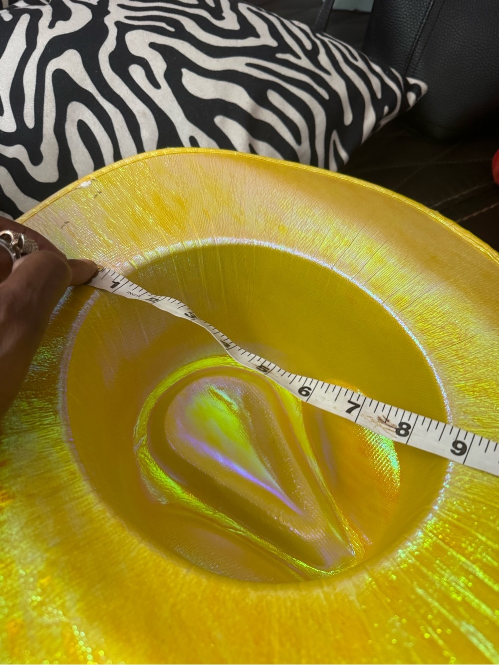 Iridescent Yellow Party Hat - Bright Yellow Celebration Hat